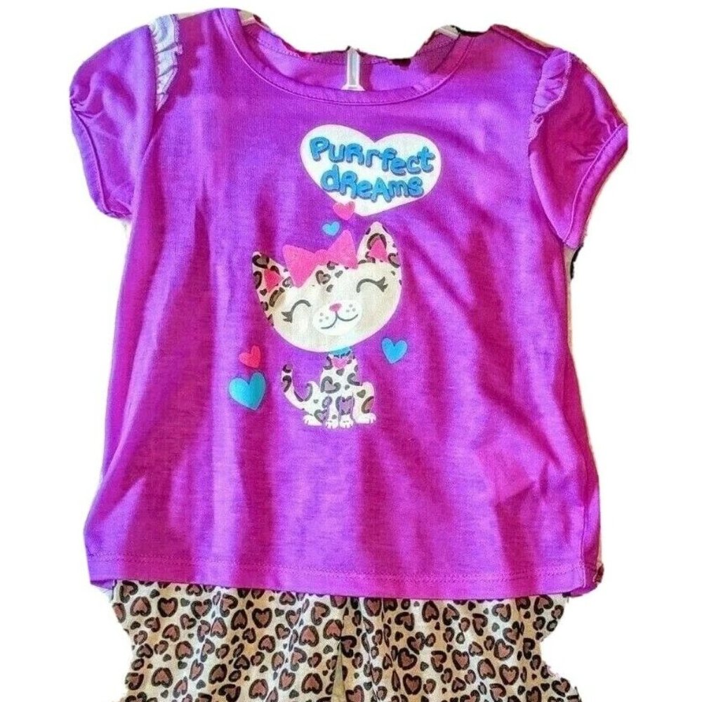 Joe Boxer 2 piece pajama sleepwear girls leopard